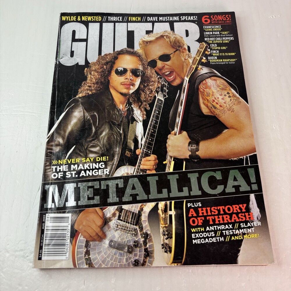Guitar World Magazine August 2003 Metallica Anthrax Slayer Megadeth Thrash